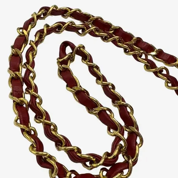 Vintage Red Chanel Lambskin Leather Small Single Flap with 24k gold-plated HW - Picture 12 of 15